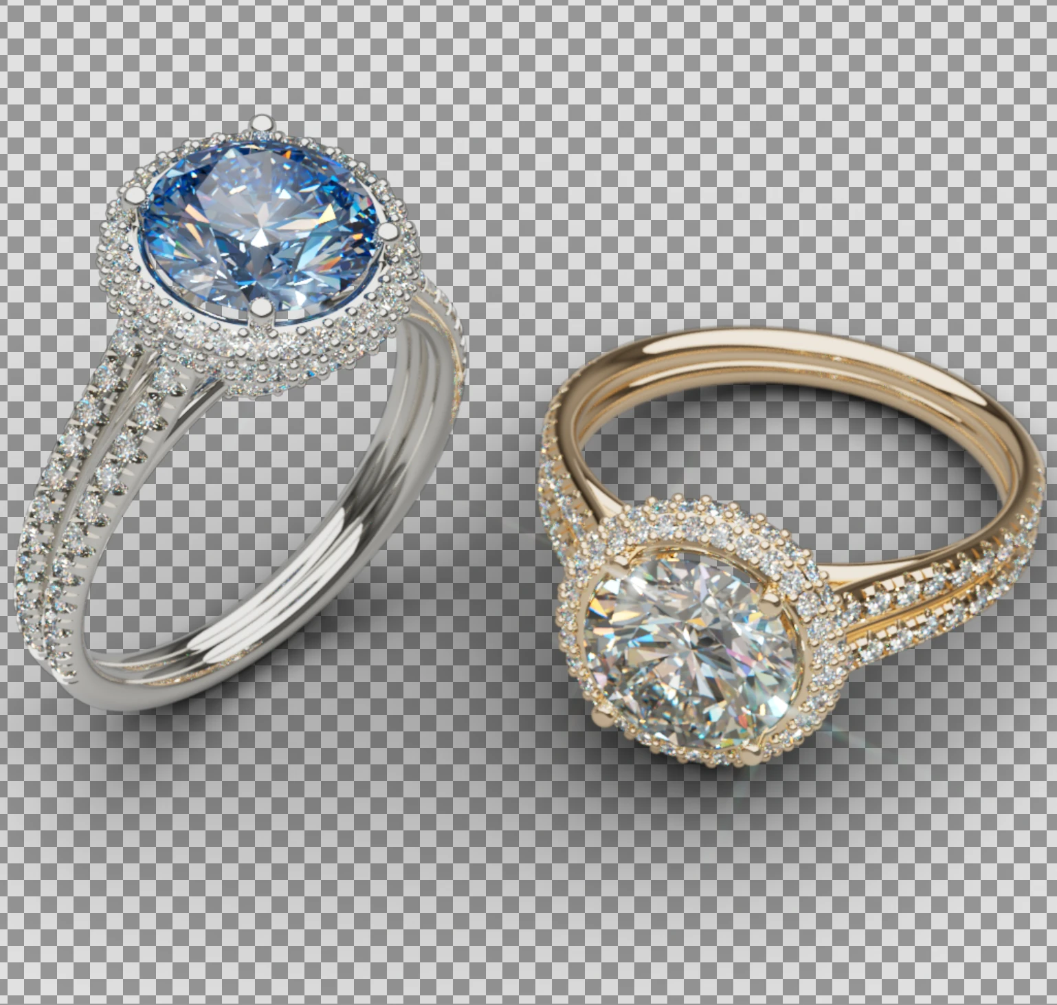 Preparing a clean catalog background for the jewelry render