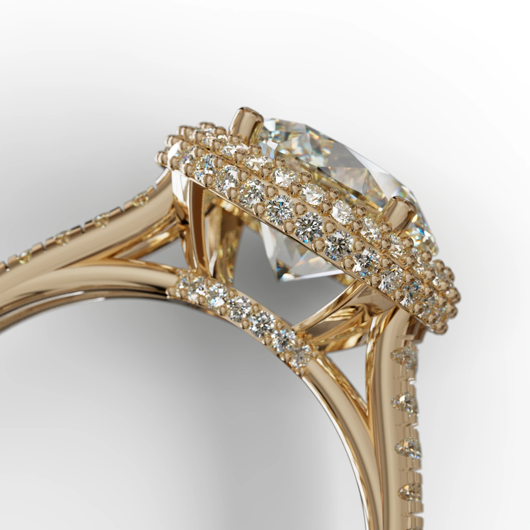 The same gemstone rendered in In-scene mode