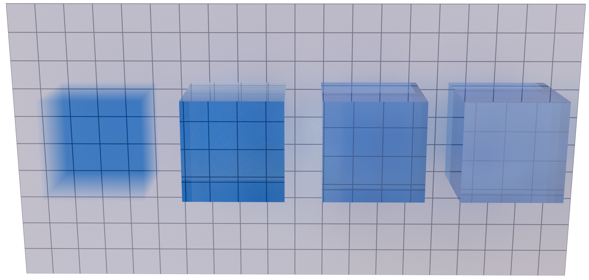 IOR parameter, light refraction, glass material