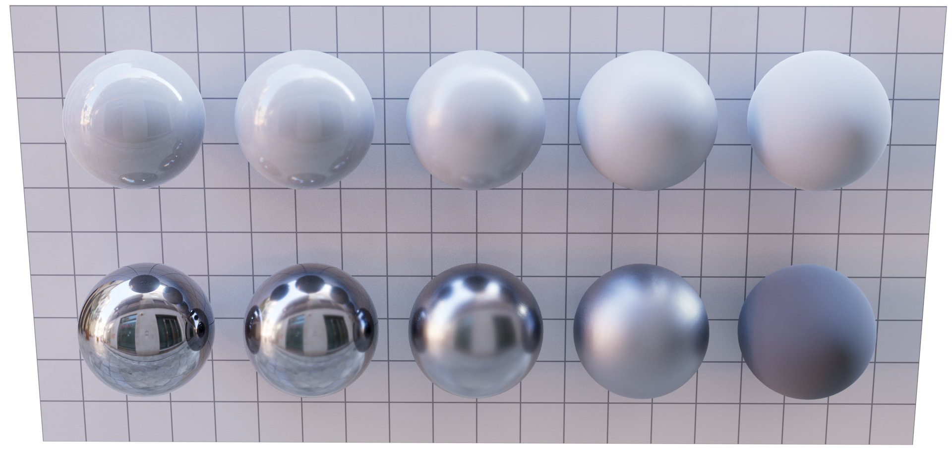 Roughness parameter, diffuse, specular reflection